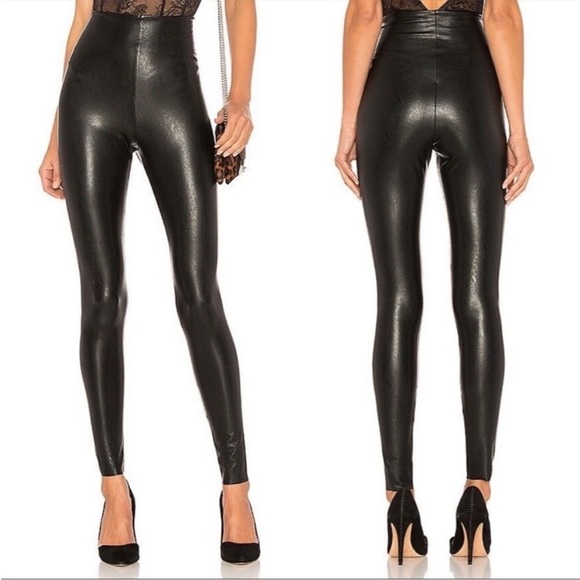 Commando Control Faux Leather High Rise Legging‎ Pants Black Medium Slimming M - Picture 13 of 14
